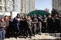 Construction Workers Block a Residential Community in Beijing