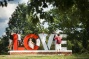 LOVE statue at Lynchburg +VA LOVEWORKS