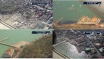 4 aerial photos of storm surge destruction at Estancia, Iloilo