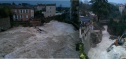 4 photos de crues torrentielles proches du débordement en soirée à Trans-en-Provence