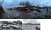 3 photos de bâteaux et véhicules détruits à la base nautique de La-Londe-les-Maures