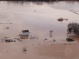 3 photos d'habitations inondées et secourues par hélicoptère près de Fréjus.